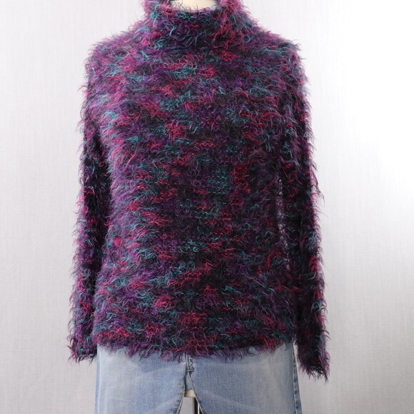 Carducci Sweaters - Vintage Carducci Italy Eyelash Sweater Womens M* Shaggy Artsy Colorful Knit